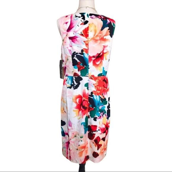 Chetta B NWT Dress Floral Sheath Knee Length Dress Size 10 or Medium - Picture 6 of 8